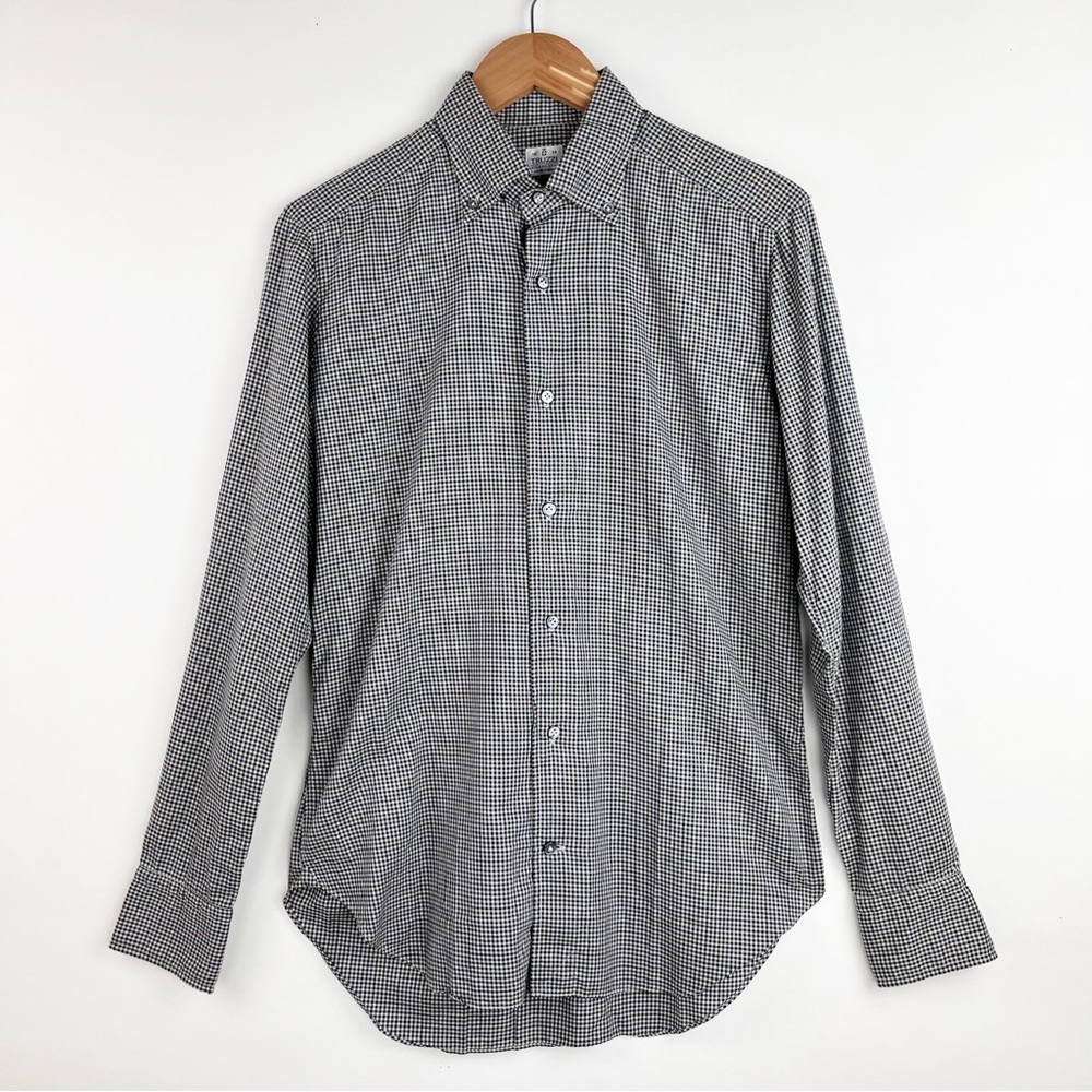 Truzzi Italian Cotton Long Sleeve Button Down Dress Shirt Top